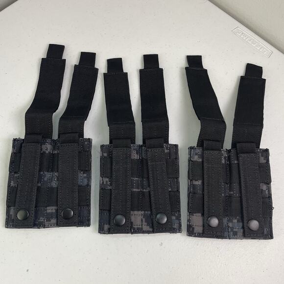 Voodoo Tactical Pistol Mag Pouch Double Bundle Black Gray Digital Camo Magazine - Picture 4 of 7